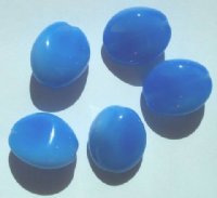 5 25x21x19mm Milky Blue Opal Oval Nuggets